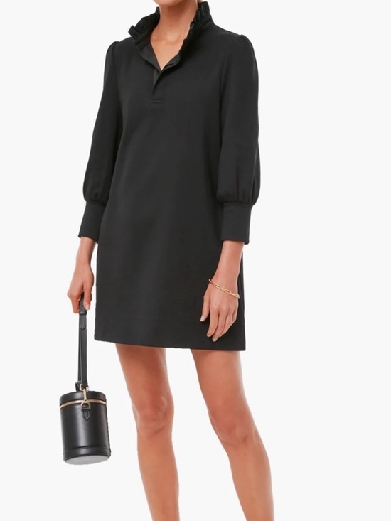 Pomander Place Dresses & Skirts - Pomander place Tuckernuck black terry ruffle neck Charlotte shirt dress sz XL